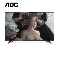AOC 50U6086 50英寸4K超高清智能液晶電視 顯示器內(nèi)置音箱支持壁掛 網(wǎng)絡電視 彩電 家電 支持WIFI （黑色）