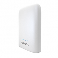 ADATA/威剛 P10050V 10050M毫安充電寶手機(jī)移動電源雙USB接口 帶LED照明功能 白色