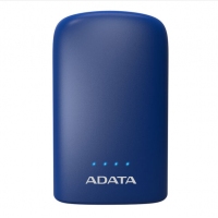 ADATA/威剛 P10050V 10050M毫安充電寶手機(jī)移動(dòng)電源雙USB接口 帶LED照明功能 藍(lán)色