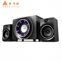 金河田（Golden field）Q10 2.1聲道 電腦音箱 音響 多媒體重低音炮 黑色