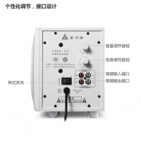 金河田（Golden field） Q10 電腦音箱 臺(tái)式機(jī)筆記本電腦游戲重低音音響 白色標(biāo)準(zhǔn)版