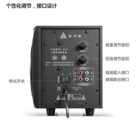 金河田（Golden field） Q10電腦音箱 臺式機(jī)筆記本電腦游戲重低音音響 黑色藍(lán)牙版
