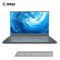 微星(msi)PS63 15.6英寸輕創(chuàng)意設(shè)計筆記本電腦(英特爾酷睿i7 16G 512G NVMe SSD GTX1650顯卡 IPS全面屏)藍（PS63 Modern 8SC-037CN）
