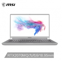 微星（MSI）新世代P75 17.3英寸 窄邊框筆記本電腦 純固態(tài)輕薄設計師筆記本 i9 2070Max-Q 32G內(nèi)存 1T 固態(tài) （P75 Creator 9SF-409CN）