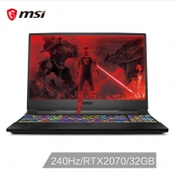 微星(msi)GE65 15.6英寸游戲本筆記本電腦(i7-9750H 32G 1TB SSD RTX2070 8G 240Hz電競屏 賽睿單鍵RGB 黑)（GE65 Raider 9SF-205CN）