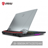 微星(msi)GT76 17.3英寸旗艦游戲筆記本電腦(九代i9-9900K 16G*2 1T+512G *2 SSD RTX2070 8G 4K UHD)黑（GT76 Titan DT 9SF-050CN）