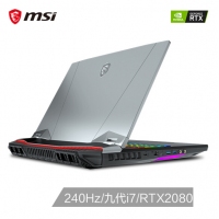 微星(msi)GT76 17.3英寸旗艦游戲筆記本電腦(九代i7-9750H 16G*2 1T SSD+1T HDD RTX2080 8G 240Hz電競屏)黑（GT76 Titan 9SG-021CN）