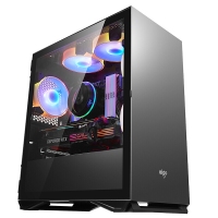 愛國(guó)者（aigo）YOGO M2鈦灰色 游戲藥丸MINI電腦機(jī)箱（支持M-ATX主板/240水冷/側(cè)拉式鋼化玻璃）