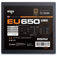 愛國者（aigo）額定650W 電競EU650全模組電源(80Plus銅牌認(rèn)證/五年質(zhì)保/靜音穩(wěn)定/主動式PFC）