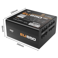 愛國者（aigo）額定650W 電競EU650全模組電源(80Plus銅牌認(rèn)證/五年質(zhì)保/靜音穩(wěn)定/主動式PFC）