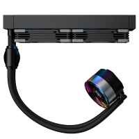 aigo愛國者銀河T240 黑色 一體式水冷CPU散熱器（PWM智能溫控風(fēng)扇/支持多平臺(tái)/ARGB幻彩燈效/贈(zèng)硅脂）