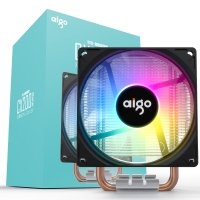 aigo愛(ài)國(guó)者冰鋒CX200炫彩版處理器風(fēng)扇雙銅管散熱器電腦臺(tái)式靜音平臺(tái)