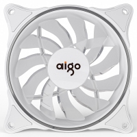 愛國者（aigo）冰魄彩虹V1 白色機(jī)箱風(fēng)扇12cm臺(tái)式機(jī)電腦機(jī)箱風(fēng)扇（支持大4P串聯(lián)接口/減震腳墊）