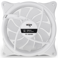 愛國者（aigo）冰魄彩虹V1 白色機(jī)箱風(fēng)扇12cm臺(tái)式機(jī)電腦機(jī)箱風(fēng)扇（支持大4P串聯(lián)接口/減震腳墊）