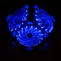 天極風(fēng)15燈12CM（藍燈）工包機箱風(fēng)扇