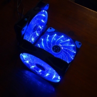 天極風(fēng)15燈12CM（藍(lán)燈）工包機(jī)箱風(fēng)扇
