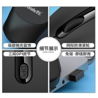 蝰蛇W500 白色 無(wú)線2.4G鼠標(biāo)光電筆記本臺(tái)式電腦便攜辦公商務(wù)游戲