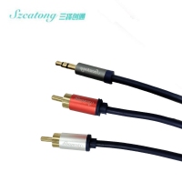 三擇創(chuàng)通A01564 3.5轉(zhuǎn)雙蓮花音頻線（一分二） 1.5米