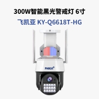 飛凱亞攝像頭 KY-Q6618T-HG 4MM 300W 6寸WIFI智能黑光警戒球機