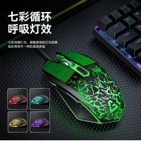 愛(ài)國(guó)心 GM901 6D七彩呼吸電競(jìng)游戲鼠標(biāo) 四擋切換 游戲鼠標(biāo)有線