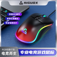 愛國心 GM902 黑紅 RGB燈效 7D游戲鼠標(biāo) 電腦游戲鼠標(biāo) 有線鼠標(biāo)