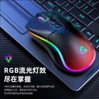 愛國心 GM902 白綠 RGB燈效 7D游戲鼠標 電腦游戲鼠標 有線鼠標