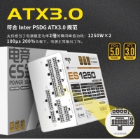愛國者 電競系列 ES1250 金牌全模組白色 額定1250W （ATX3.0/原生PCIE5.0支持4090）
