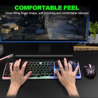 力鎂 GTX350 發(fā)光懸浮電競游戲鼠標鍵盤（黑+白) 商務(wù)辦公鍵鼠套裝