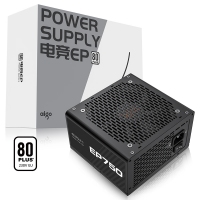 愛國(guó)者（aigo） 額定750W EP750 黑色 機(jī)箱電腦電源（80Plus白牌/主動(dòng)式PFC/支持背線/大單路12V）