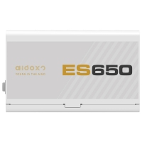 愛國者（aigo）額定650W ES650白色 全模組機箱電腦電源（白色模組線/80plus金牌/雙CPU供電/全電壓）