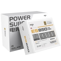 愛國(guó)者（aigo）ES850 電競(jìng)金牌全模組電腦臺(tái)式機(jī)電源 ATX2.0 智能溫控 臺(tái)系主電容 ES850/白/850W