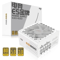 愛國(guó)者（aigo）ES850W白色 ATX3.0電競(jìng)主機(jī)箱電源（原生PCIE5.0/12VHPWR/80plus金牌/全模組）