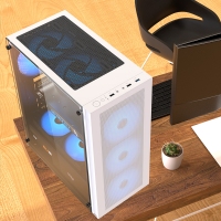 愛國者（aigo）T18 亞克力全側(cè)透 臺式游戲辦公電腦機箱 【支持ATX主板/240冷排/8風扇位/細網(wǎng)孔設計】