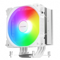 愛國(guó)者散熱 冰鋒600S 白色炫彩版 Intel平臺(tái) 電腦臺(tái)式機(jī)CPU靜音散熱器