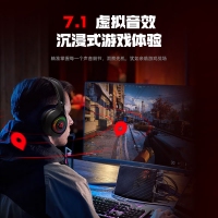 愛國心 GR400 絕地求生吃雞聽聲辨位 混彩炫酷燈效 電腦有線電競游戲耳機(jī) 虛擬7.1音效