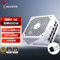 威剛（ADATA）XPG魔核II SE850W 白色電源 金牌全模組臺式電腦電源atx3.0電源支持4090
