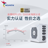 威剛（ADATA）XPG魔核II 750W 白【ATX3.0】電源金牌全模組全日系電容臺式電腦主機(jī)游戲電競白金效能智能溫控