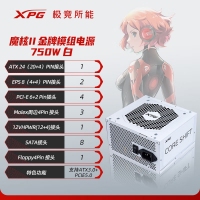 威剛（ADATA）XPG魔核II 750W 白【ATX3.0】電源金牌全模組全日系電容臺式電腦主機(jī)游戲電競白金效能智能溫控