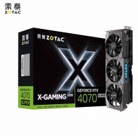 索泰 （ZOTAC） RTX 4070 SUPER-12GB X-GAMING HOC 玄夜黑 游戲臺(tái)式顯卡