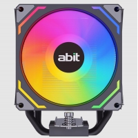 升技（abit）AB-900 ARGB版 黑色 CPU風(fēng)冷散熱器 (4熱管/ARGB光效/PWM風(fēng)扇/119mm