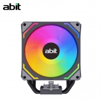 升技（abit）AB-900 ARGB版 黑色 CPU風(fēng)冷散熱器 (4熱管/ARGB光效/PWM風(fēng)扇/119mm