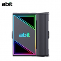升技（abit）AB-900 ARGB版 黑色 CPU風(fēng)冷散熱器 (4熱管/ARGB光效/PWM風(fēng)扇/119mm
