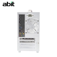 升技(abit) I8機箱 迷你時尚手提機箱 鋼化玻璃側板 皮質提手 I8機箱 雪山白