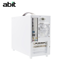 升技(abit) I8機箱 迷你時尚手提機箱 鋼化玻璃側板 皮質提手 I8機箱 雪山白