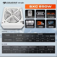 骨伽 SXC650白色 額定650W 白牌直出 靜音寬幅電腦主機(jī)電源
