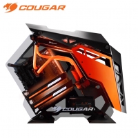 骨伽（COUGAR） 征服者臺式機箱游戲水冷側(cè)透異型主機箱 大征服者 黒橙