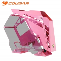 骨伽（COUGAR） 征服者臺式機箱游戲水冷側(cè)透異型主機箱 大征服者 粉色