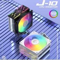 天極風(fēng) J-10 ARGB 白色CPU風(fēng)冷散熱器臺式機(jī)電腦1700靜音風(fēng)扇無限鏡頂蓋